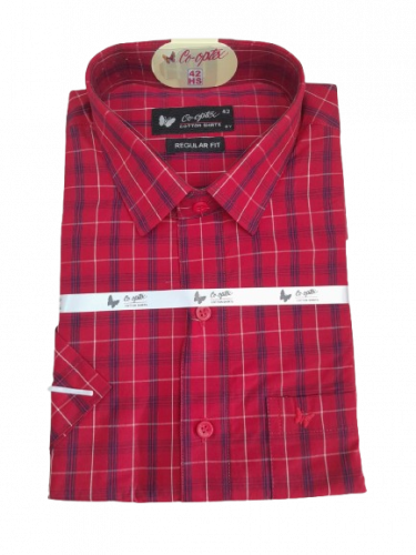 PL COTTON STRIPE CHECK SHIRTS 42 HS